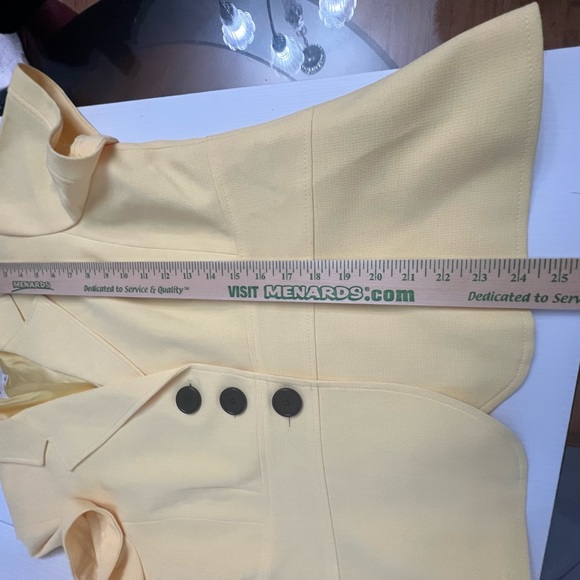 Studio I yellow short sleeve suit top size 16 - Picture 6 of 7